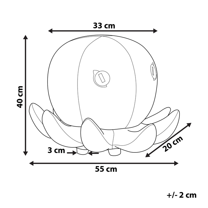 Beliani - OCTOPUS - Hocker - Bruin - Fluweel