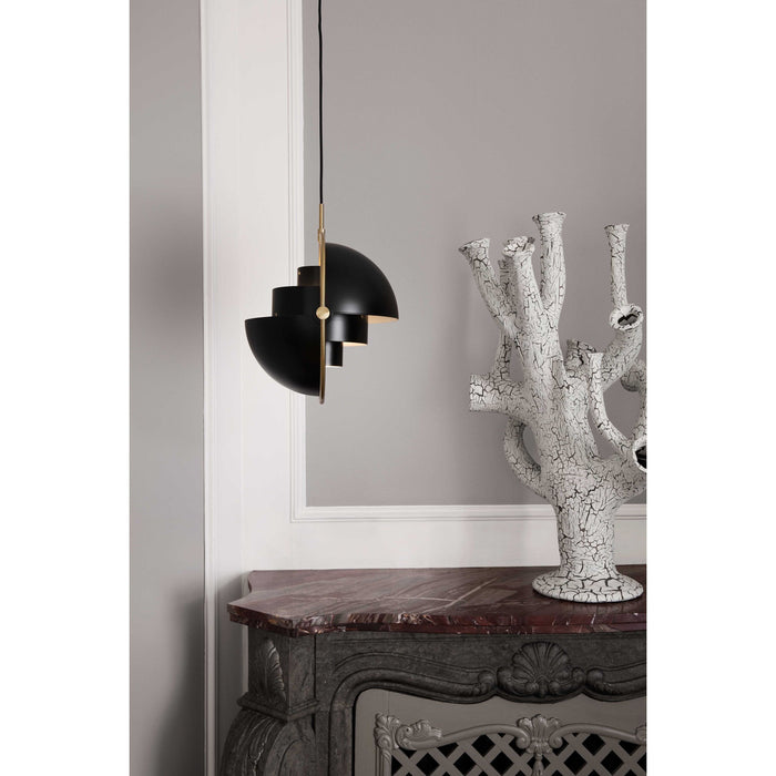 Gubi Multi-Lite hanglamp small, brass base, Brass Shiny