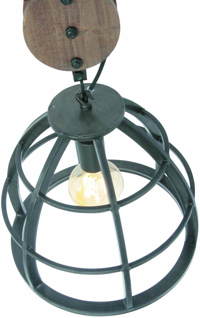 Freelight Hanglamp Vintage Black Steel 35cm