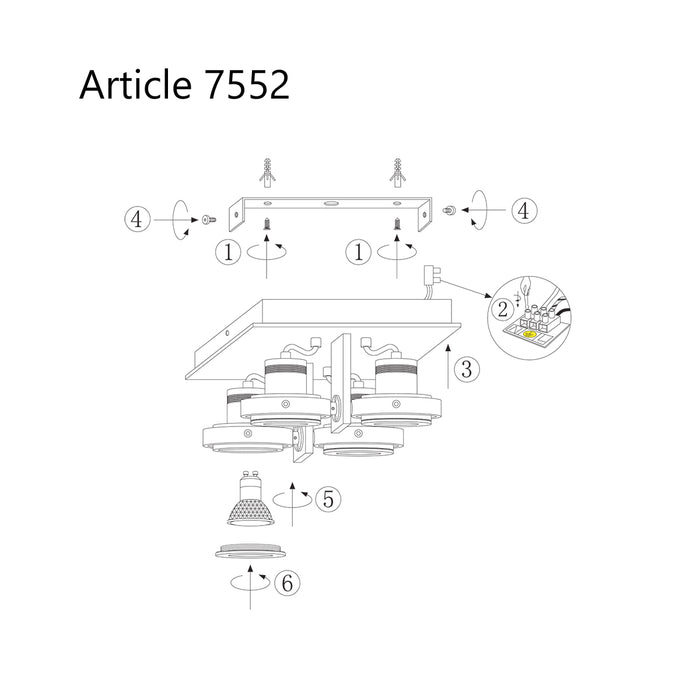 Steinhauer Quatro Spot RVS