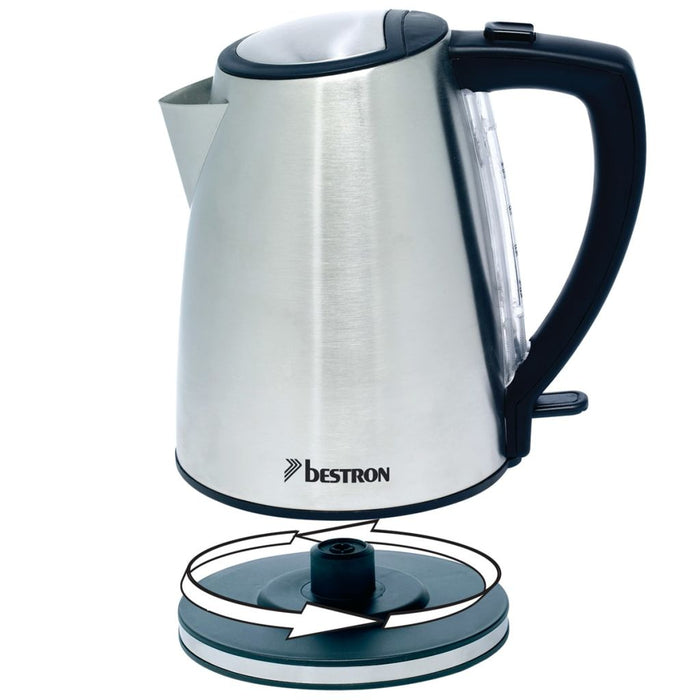Bestron AF7200 RVS draadloze waterkoker 1,2 L
