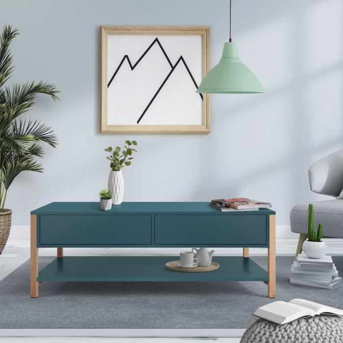 Cstore ANKARA Salontafel - Blauw - L 120 x D 60 x H 42 cm