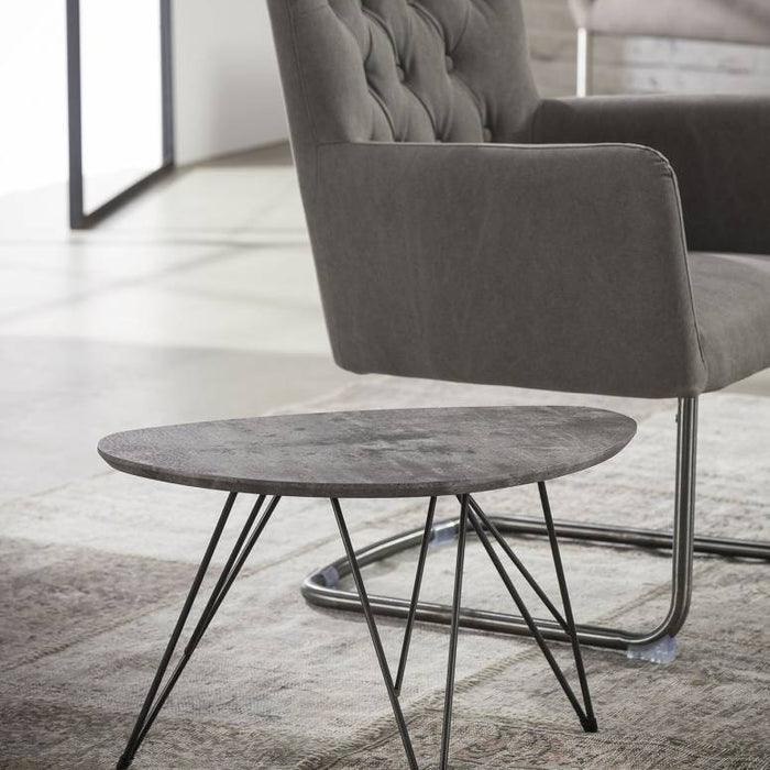 Duverger Salontafel - MDF-blad - grijze betonlook - 3D texture -