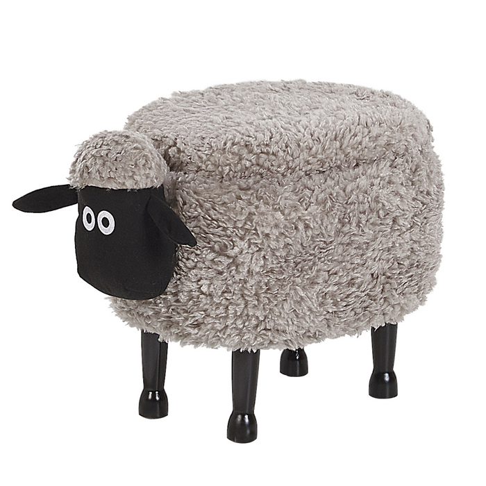 Beliani - SHEEP - Hocker - Grijs - Polyester