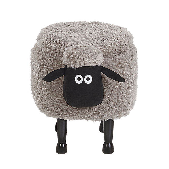 Beliani - SHEEP - Hocker - Grijs - Polyester