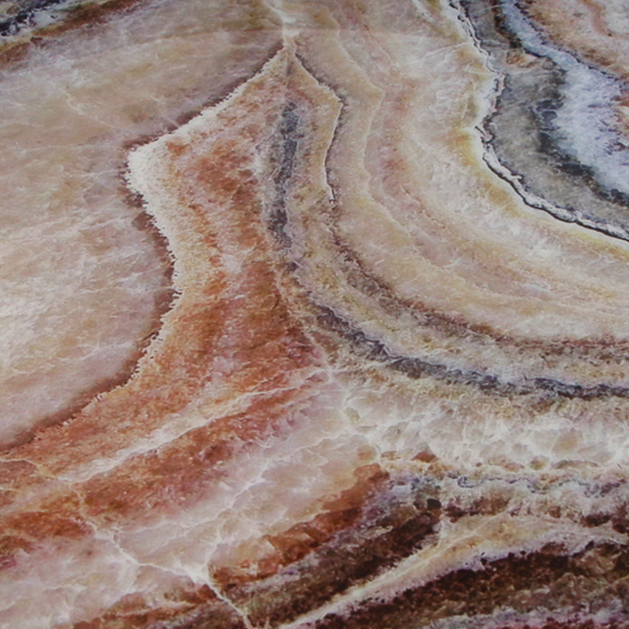 Dulaire Kaarsenhouder|Kandelaar Marmer Bruin Zwart 9.5 cm