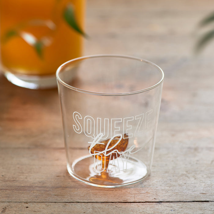 Riviera Maison Squeeze The Day Glass (Ø) 9x (H) 10