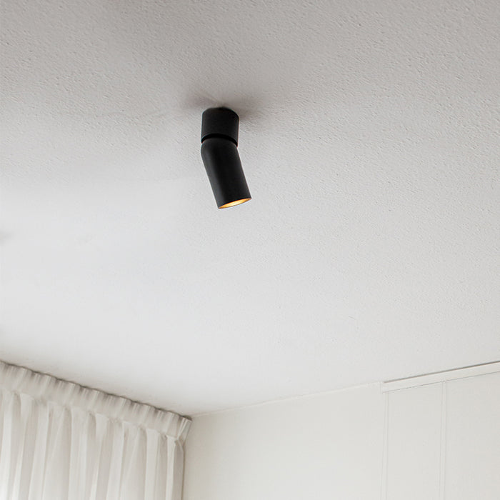 QAZQA Moderne opbouwspot zwart GU10 50mm - Falo