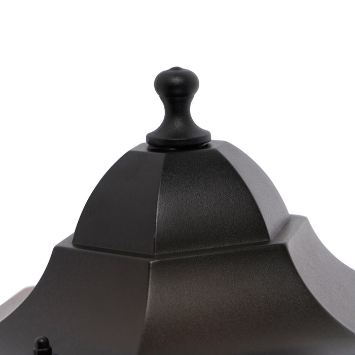 QAZQA Buiten wandlantaarn zwart met bewegingssensor IP44 - Havana