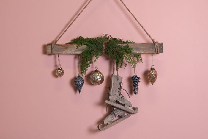 Clayre & Eef Kerstbal Ø 10 cm Goudkleurig Glas Kerstboomversiering