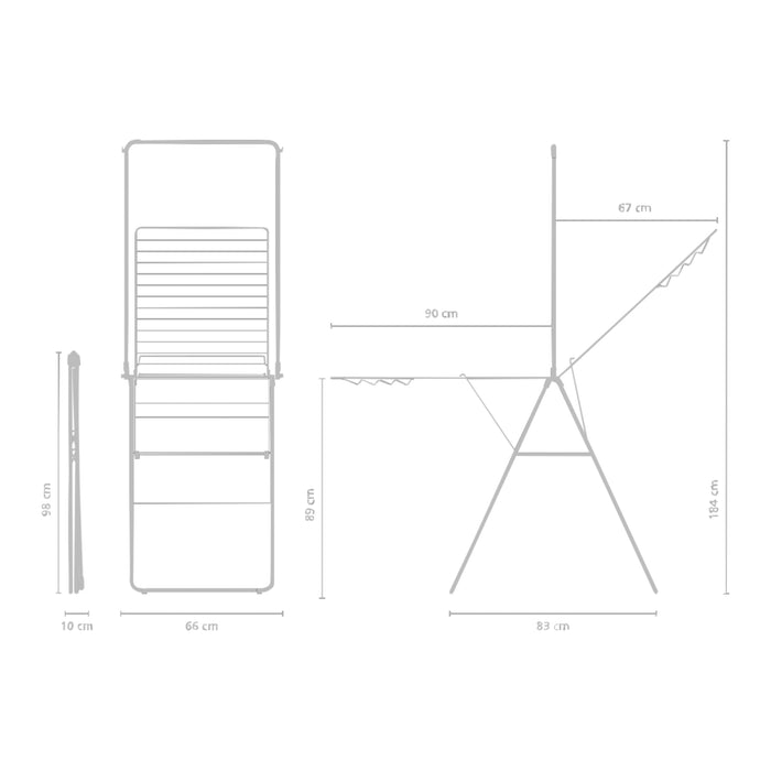 Brabantia HangOn Droogrek 25 Meter - White