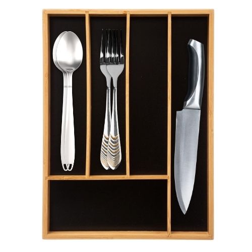 Orange85 Bestekbak Lade Besteklade Organizer Bamboe 5 Vakken