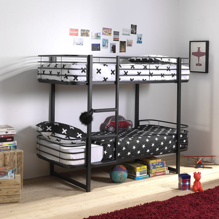 Vipack Oscar Stapelbed Zwart 90 x 200 cm