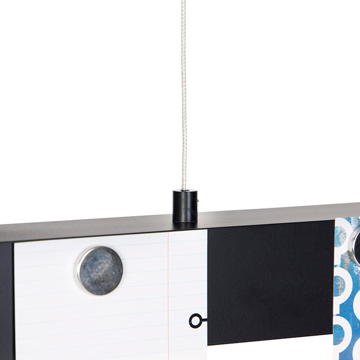 QAZQA LED Hanglamp magneto - Zwart - Modern - L 90cm