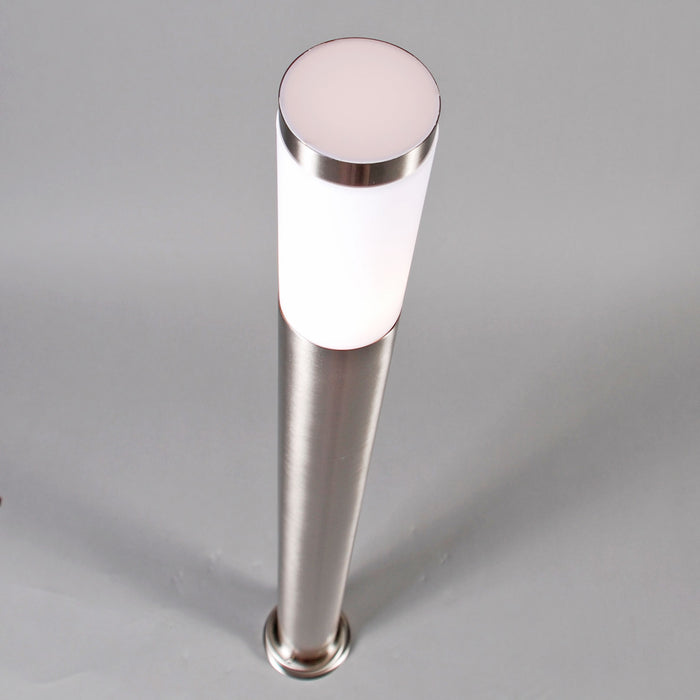 QAZQA Buitenlamp paal staal 110 cm IP44 - Rox met grondpin en