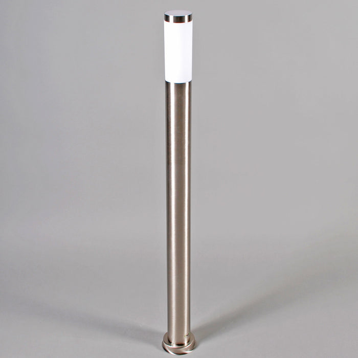 QAZQA Buitenlamp paal staal 110 cm IP44 - Rox met grondpin en