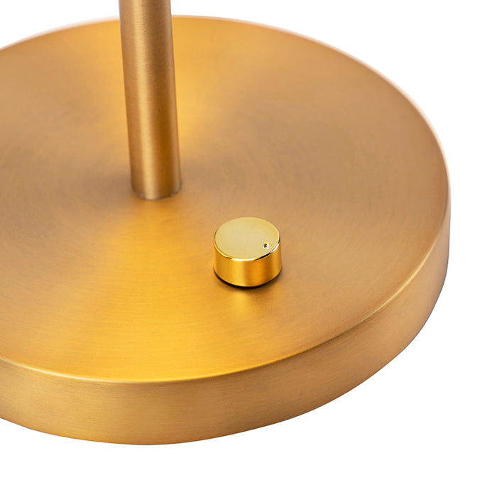 QAZQA Moderne tafellamp brons incl. LED - Disco