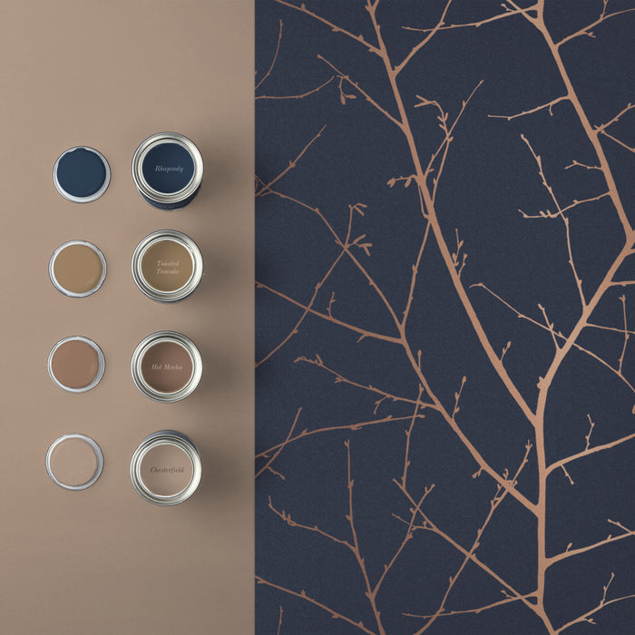 Graham & Brown - Vliesbehang - Boreas Midnight - 10mx53cm