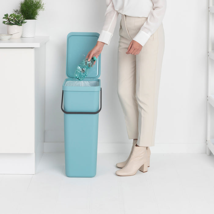 Brabantia Sort & Go Afvalemmer 40 Liter - Mint