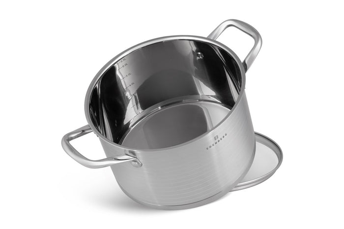 Edenberg Classic Line - Pannenset - RVS - 12 delig - Sandwichbodem!