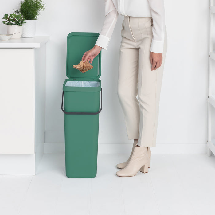 Brabantia Sort & Go Afvalemmer 40 Liter - Fir Green