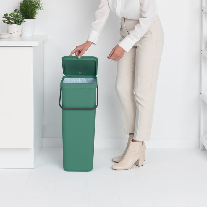 Brabantia Sort & Go Afvalemmer 40 Liter - Fir Green