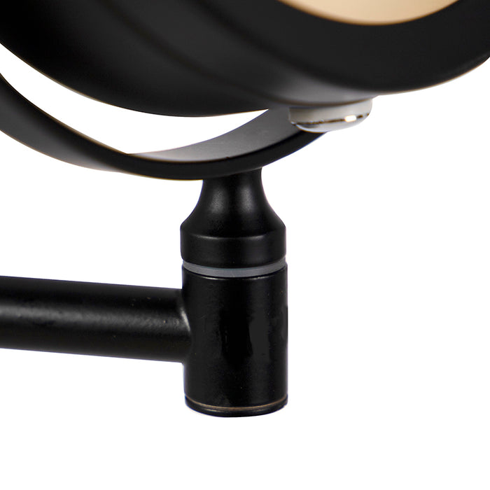 QAZQA Design badkamerspiegel zwart incl. LED verstelbaar IP44 -