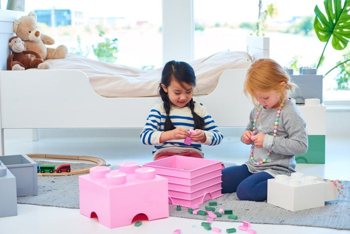 LEGO - Opbergbox Brick 4, Lichtroze - LEGO