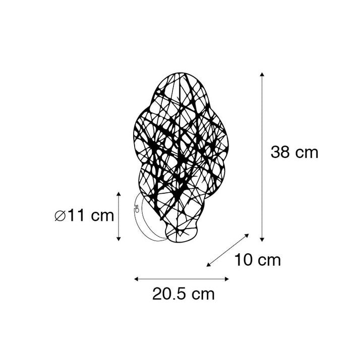 QAZQA Wandlamp luuk - Goud|messing - Design - L 20.5cm