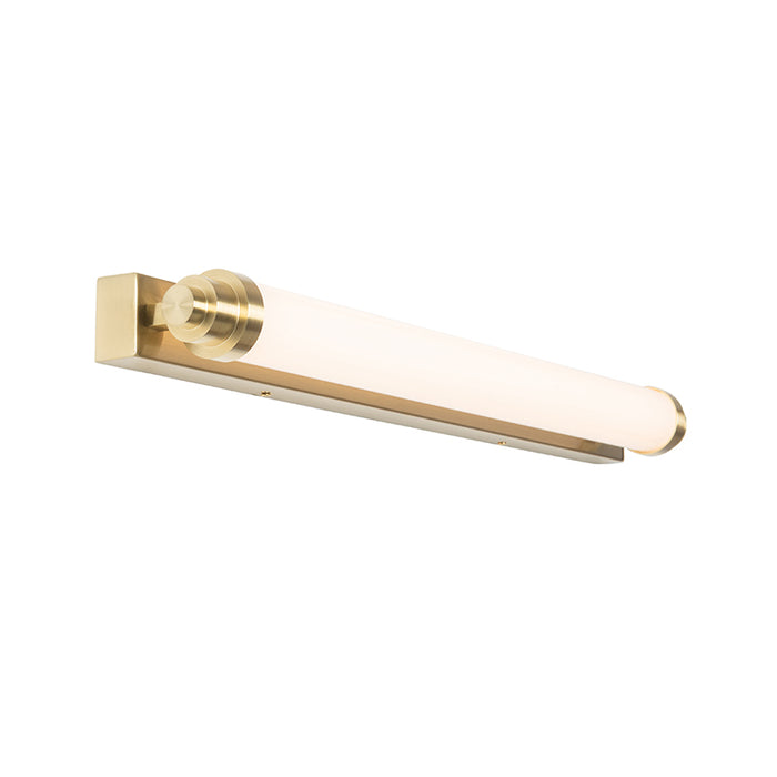 QAZQA Wandlamp wit met goud incl. LED 3-staps dimbaar IP44 - Yordi