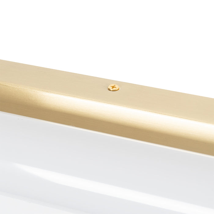 QAZQA Wandlamp wit met goud incl. LED 3-staps dimbaar IP44 - Yordi