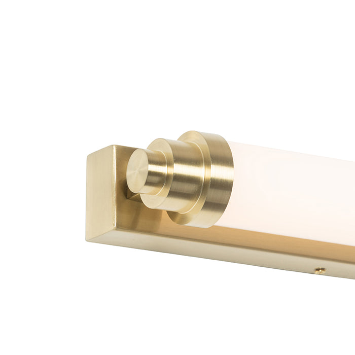 QAZQA Wandlamp wit met goud incl. LED 3-staps dimbaar IP44 - Yordi