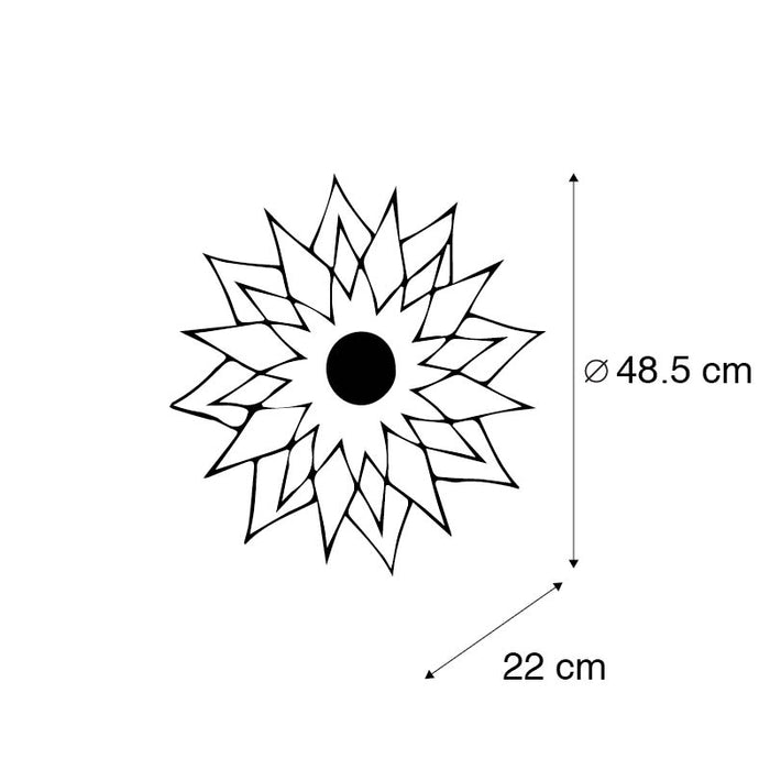 QAZQA Wandlamp james - Goud|messing - Design - D 48.5cm