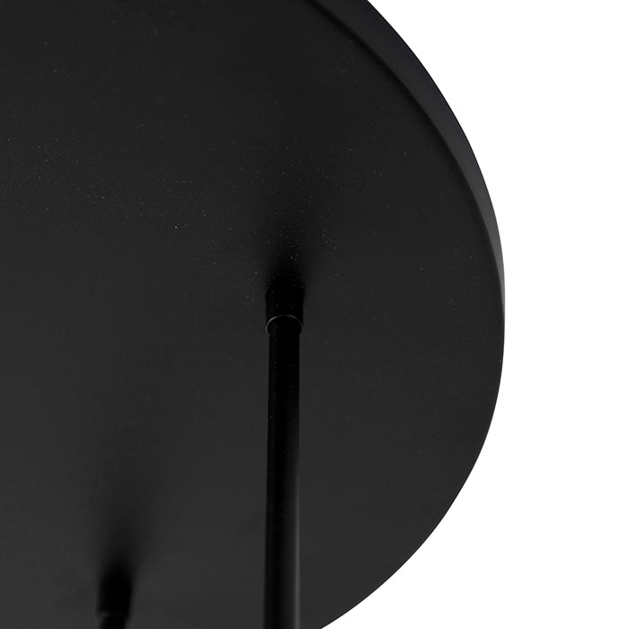 QAZQA Moderne plafondlamp zwart 5-lichts - Facil