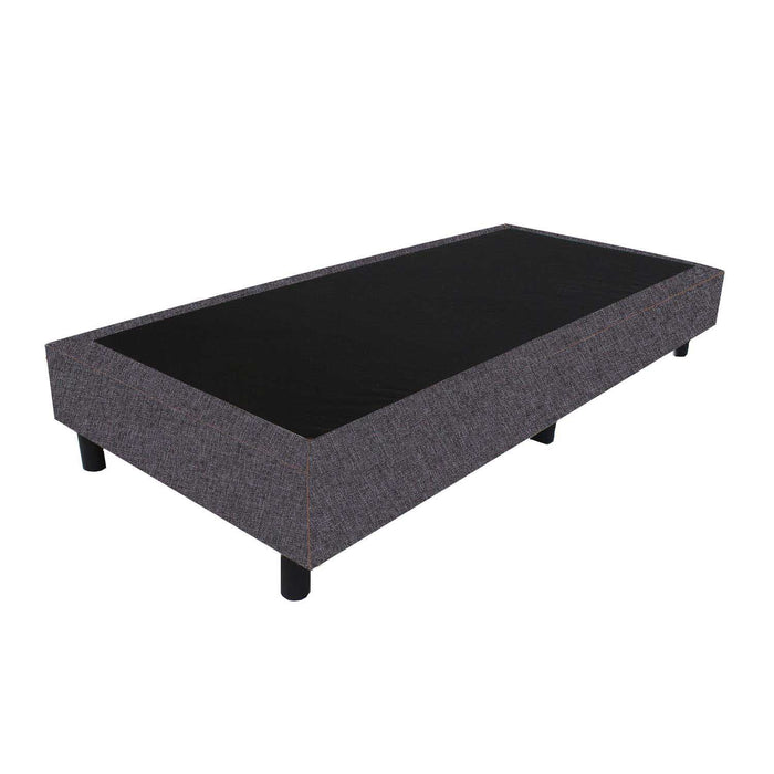 Bedworld Boxspring 90x200 - Linnenlook - Donker grijs (S05)