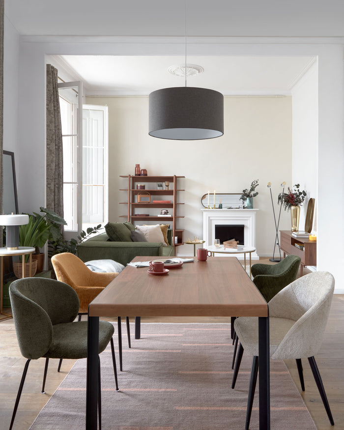 Kave Home - Lampenkap voor hanglamp Nazli klein van linnen met grijze