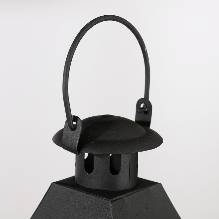 Mica Decorations Bilbao Lantaarn - L14 x B14 x H37 cm - Zwart