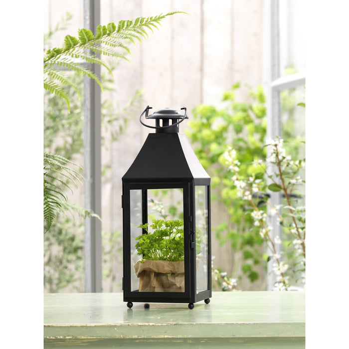 Mica Decorations Bilbao Lantaarn - L14 x B14 x H37 cm - Zwart