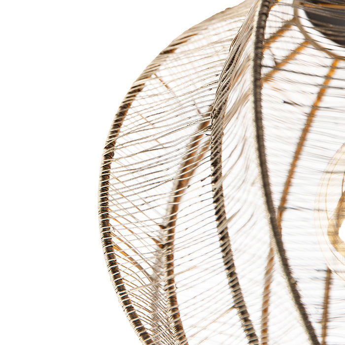 QAZQA Industriële plafondlamp brons met zwart - Dong