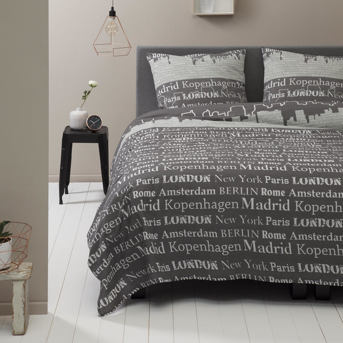 Ten Cate Katoenen Dekbedovertrek - 240x200|220 - Skyline Taupe