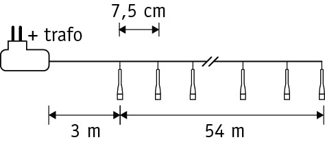 Luca Lighting Kerstboomverlichting - 720 LED Lampjes - L5400 cm - Wit