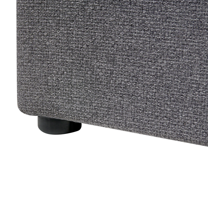 Beliani-DINAN -Tweepersoonsbed-Donkergrijs-160 x 200 cm-Polyester