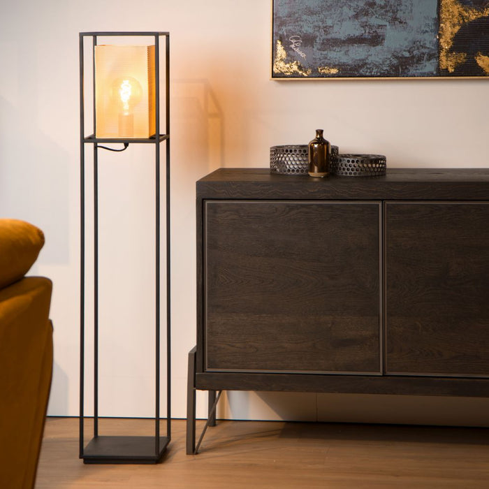 Lucide SANSA Vloerlamp 1xE27 - Zwart