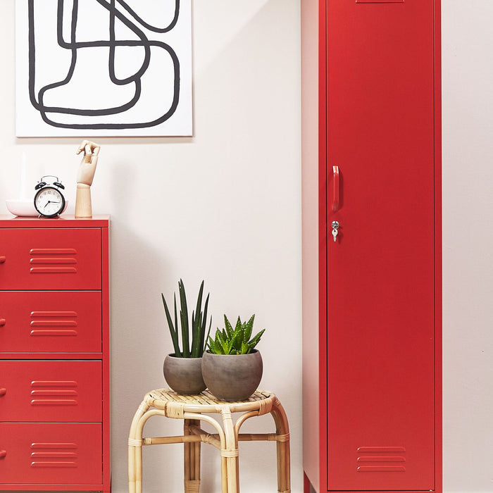 Beliani - FROME - Kantoorkast - Rood - Staal