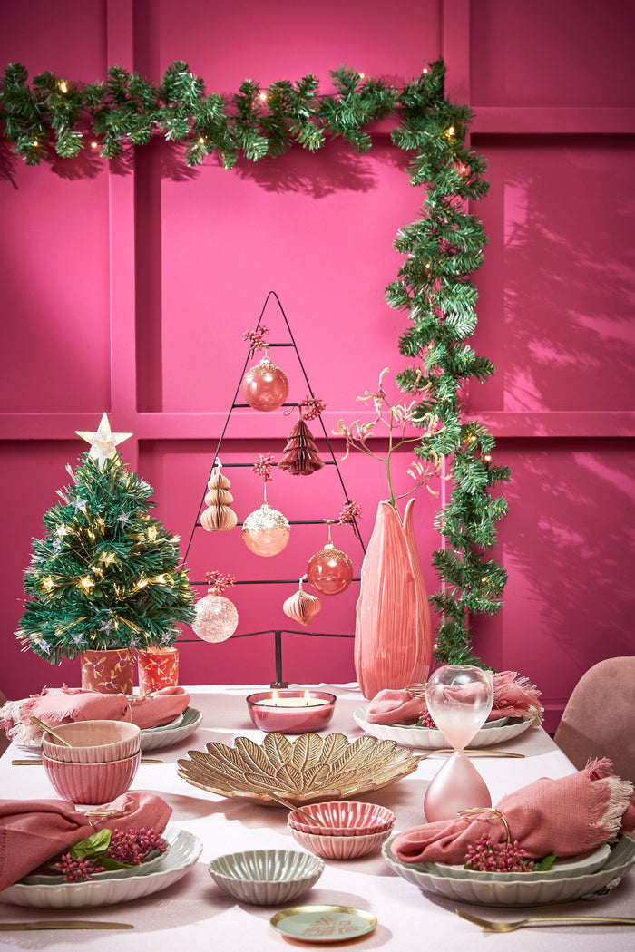 House of Seasons Tafelklem Kerstboom - L40 x H85 cm - Metaal - Zwart