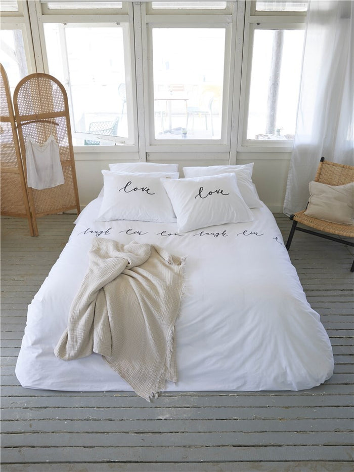 Walra - Dekbedovertrek Lively Love - 200x220 - Wit