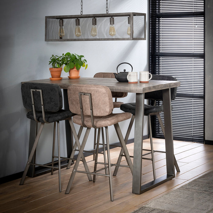 D - Hoyz - Bartafel Massief - 135x70x92 - Trapeziumvormig - Bruin