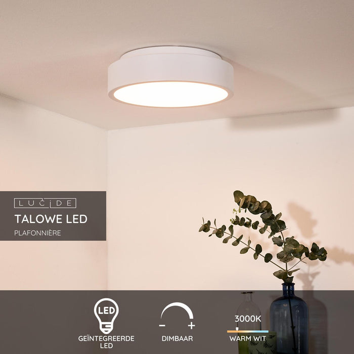 Lucide TALOWE LED Plafonnière - Wit