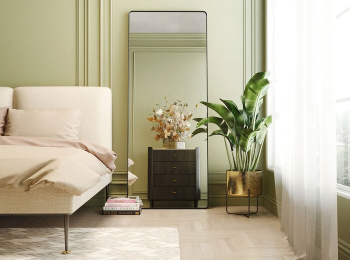 Kare Design Ombra Soft Spiegel Rechthoek - B80 X H200 Cm - Zwart