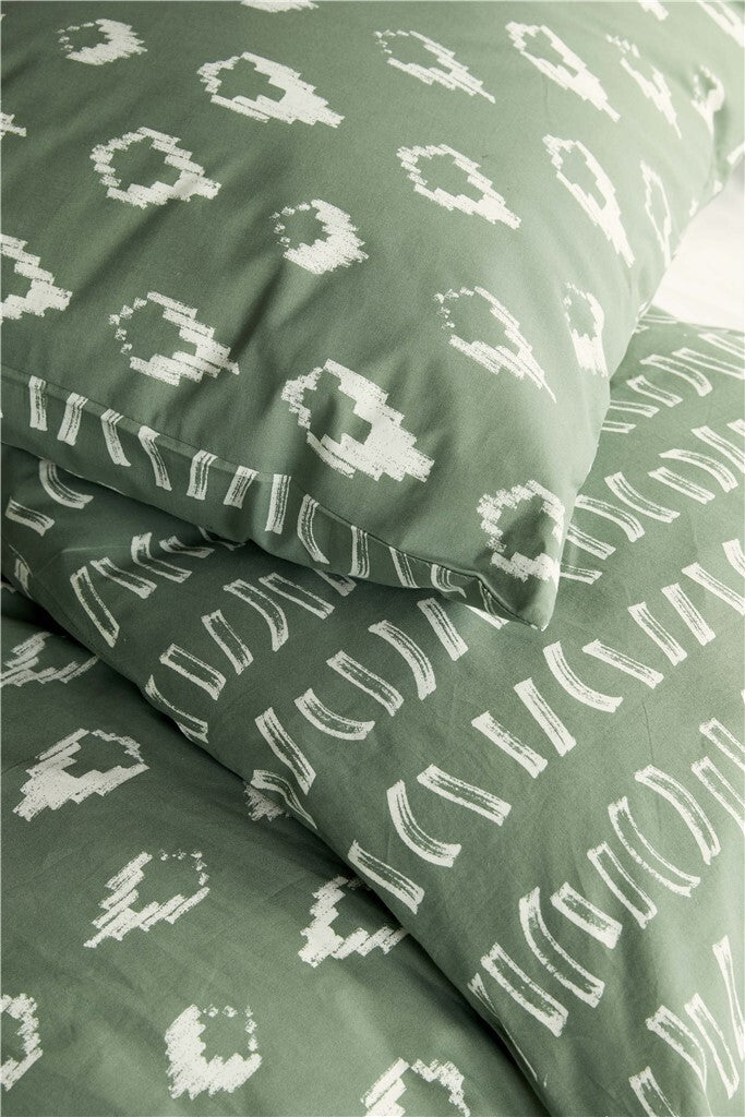 Walra - Dekbedovertrek Remade Turned Cones - 200x220 - Groen